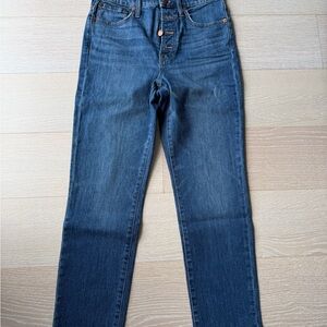 Madewell Women's Dark Blue Straight-Leg Jeans